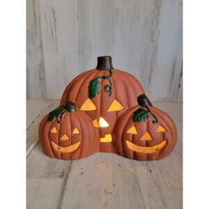 Vintage pumpkin stack family Halloween Ceramic decor